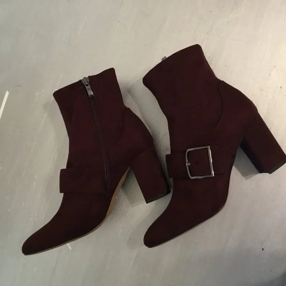 Franco Sarto  | Women's Eugenia Heeled Boots | Burgundy | Size 7.5 - Picture 5 of 10